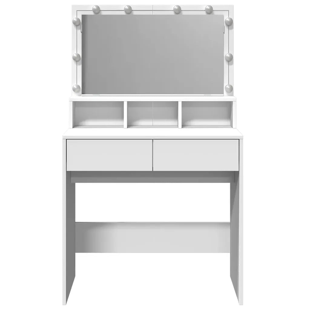 Toeletta | Tavolo da Trucco con LED Bianca 80x41x134,5 cm