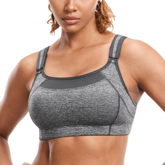 Sport-bh per donne con supporto totale e impatto alto, ideali per la fitness, flessibili e resistenti, senza scatto, per donne.