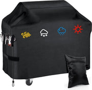 Barbecue coprente - tessuto Oxford - corda regolabile - protezione UV - 145 x 61 x 117 cm