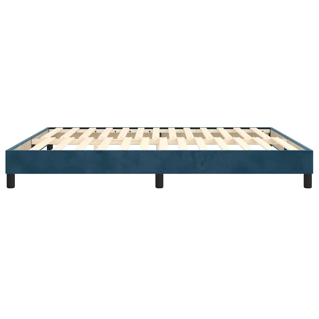 Struttura Letto a Rete a Molle-Giroletto Blu Scuro 180x200 cm in Velluto 834524