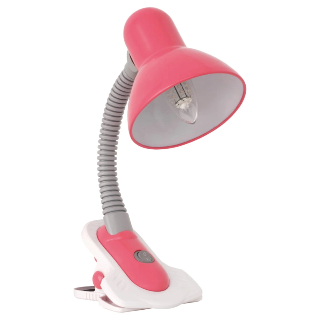 Lampada da scrivania Kanlux SUZI 7153 rosa con clip E27 40W