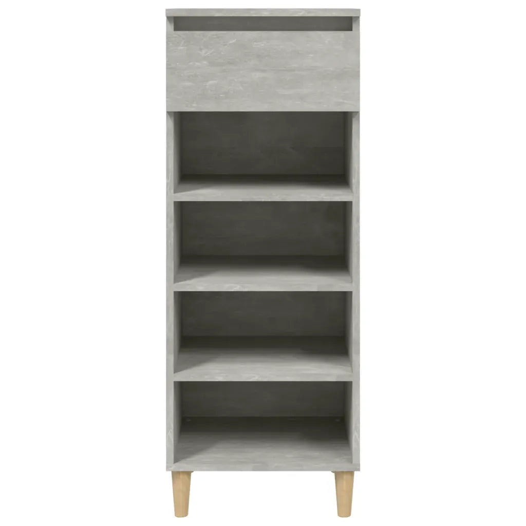 Scarpiera Grigio Cemento 40x36x105 cm in Legno Multistrato 819776