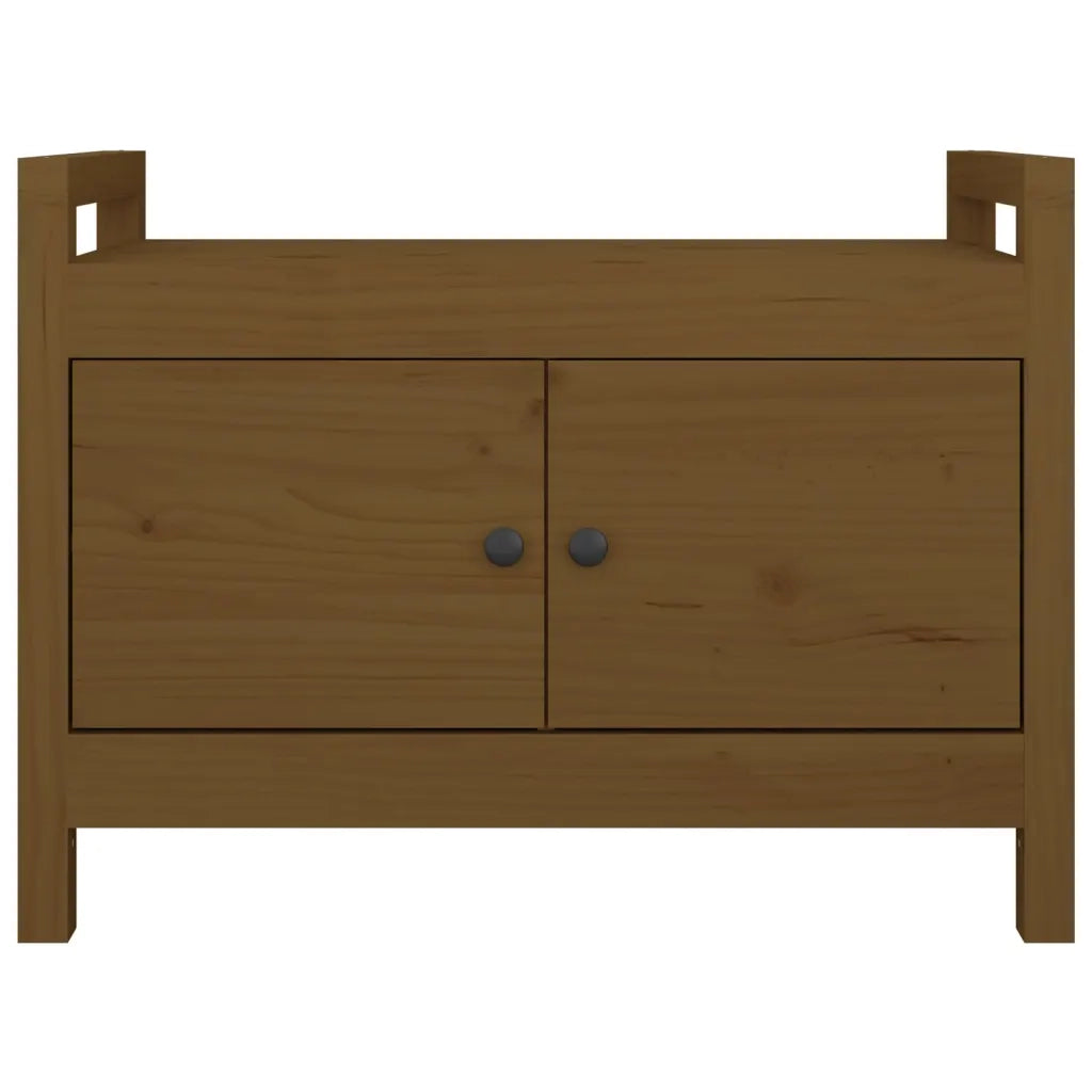 Panca da ingresso-Sgabello-Panca da Corridoio Ambra 80x40x60 cm in Legno Massello di Pino
