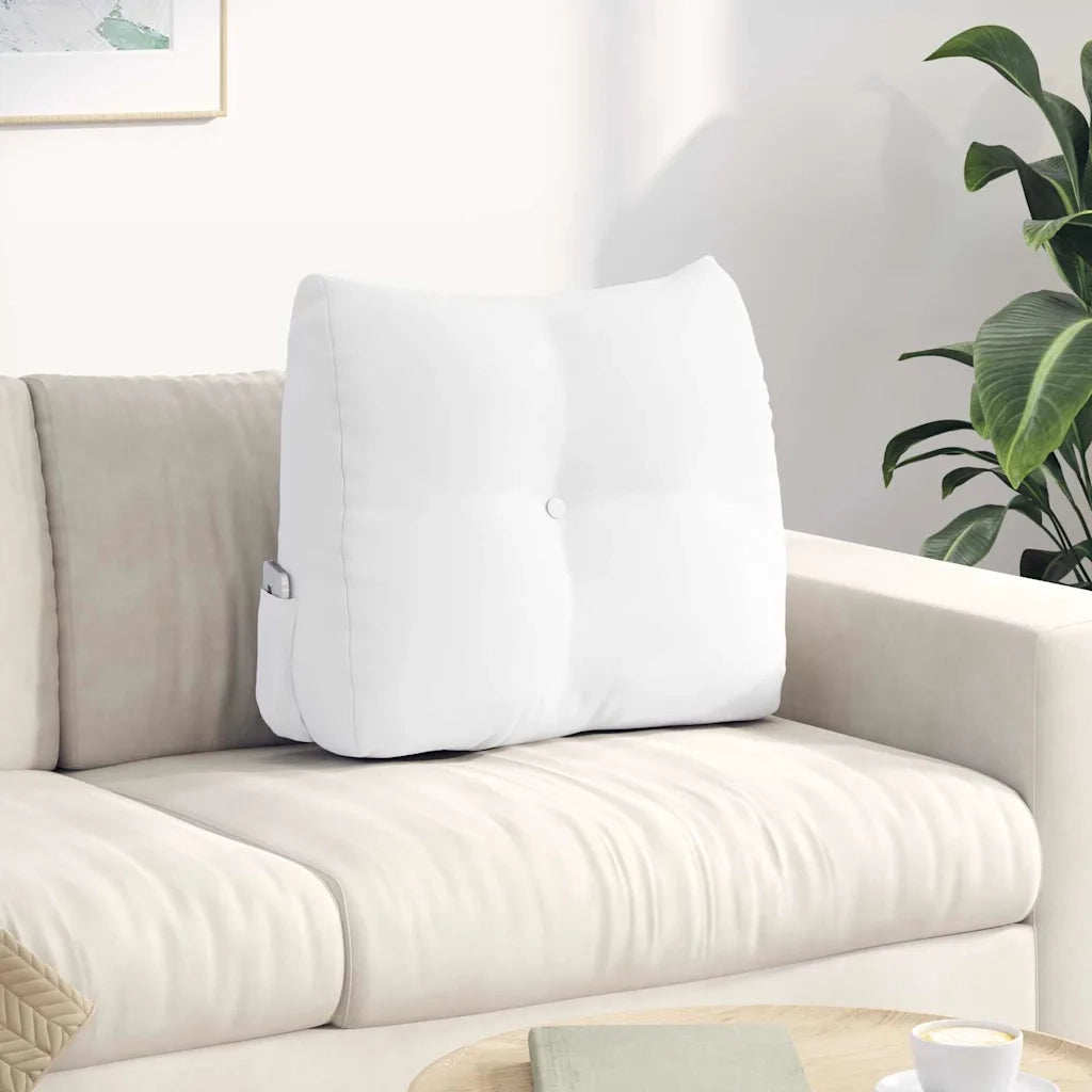 Cuscino per Schiena Bianco 60 x 24 x 50 cm Tessuto 42014394