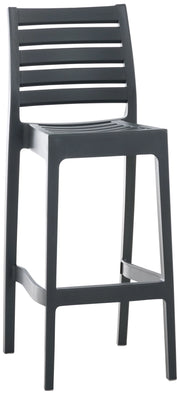 Sgabello Ares in polipropilene grigio scuro