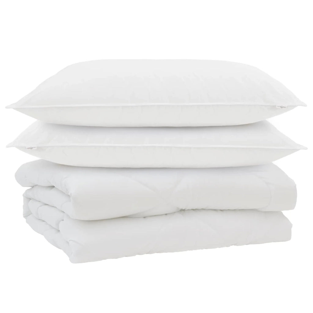 Piumone con cuscino 3 pcs Bianco Microfibra 3377396