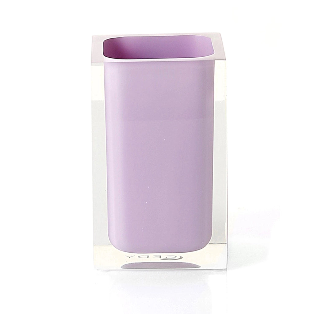 Set completo accessori 4 pezzi d'appoggio in resina RA99 Gedy serie RAINBOW Lilla