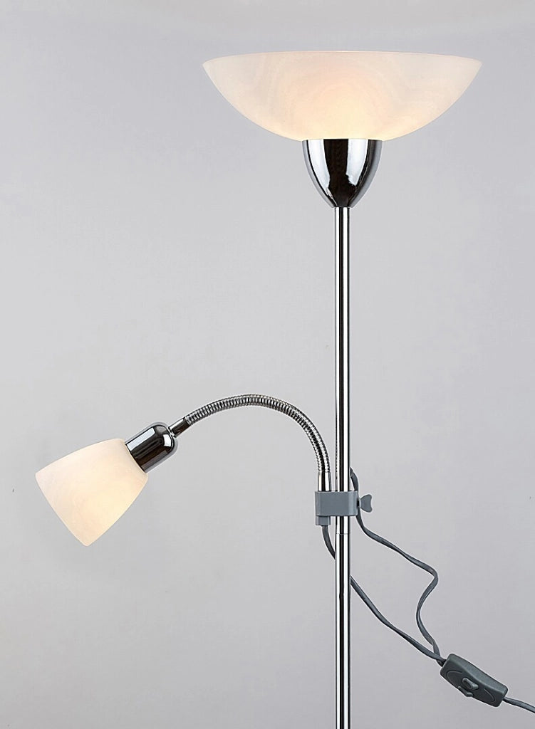 Lampada da terra Rabalux Diana cromo E27/E14 con lettura