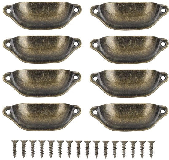Maniglie semicircolari per mobili - 8 pezzi - Stile vintage - Accessori per mobili - Qualità elevata -