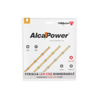 Striscia led 5m COB IP65 monocolore da 15W/MT 12V - 3000K