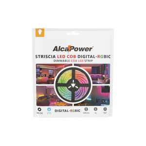 Striscia led COB IP20 5m Dynamic RGBIC 14W/MT 24V
