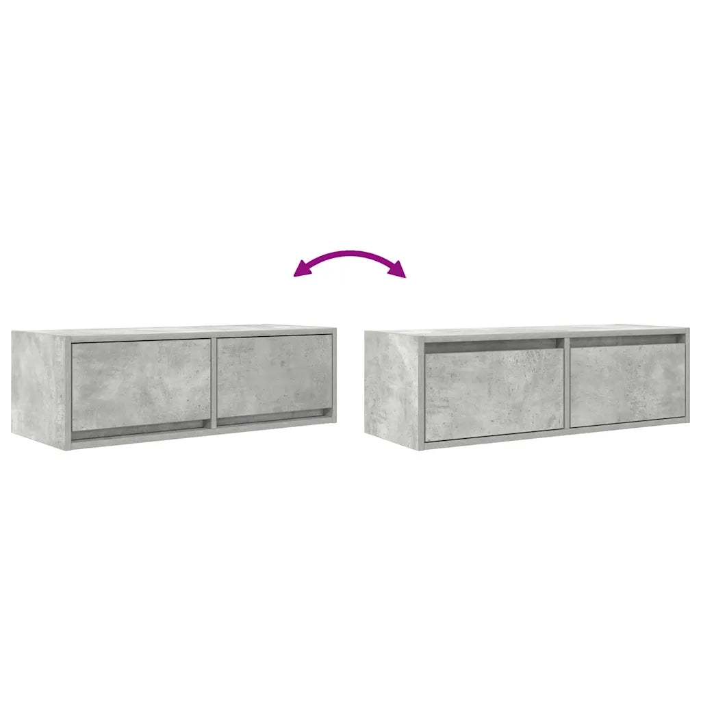 vidaXL Mobile per TV Grigio Cemento 80x31x25,5 cm Legno Multistrato