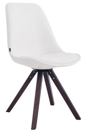 Sedia Girevole Calais in Similpelle noce,bianco