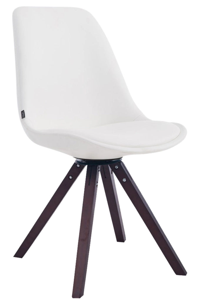 Sedia Girevole Calais in Similpelle noce,bianco