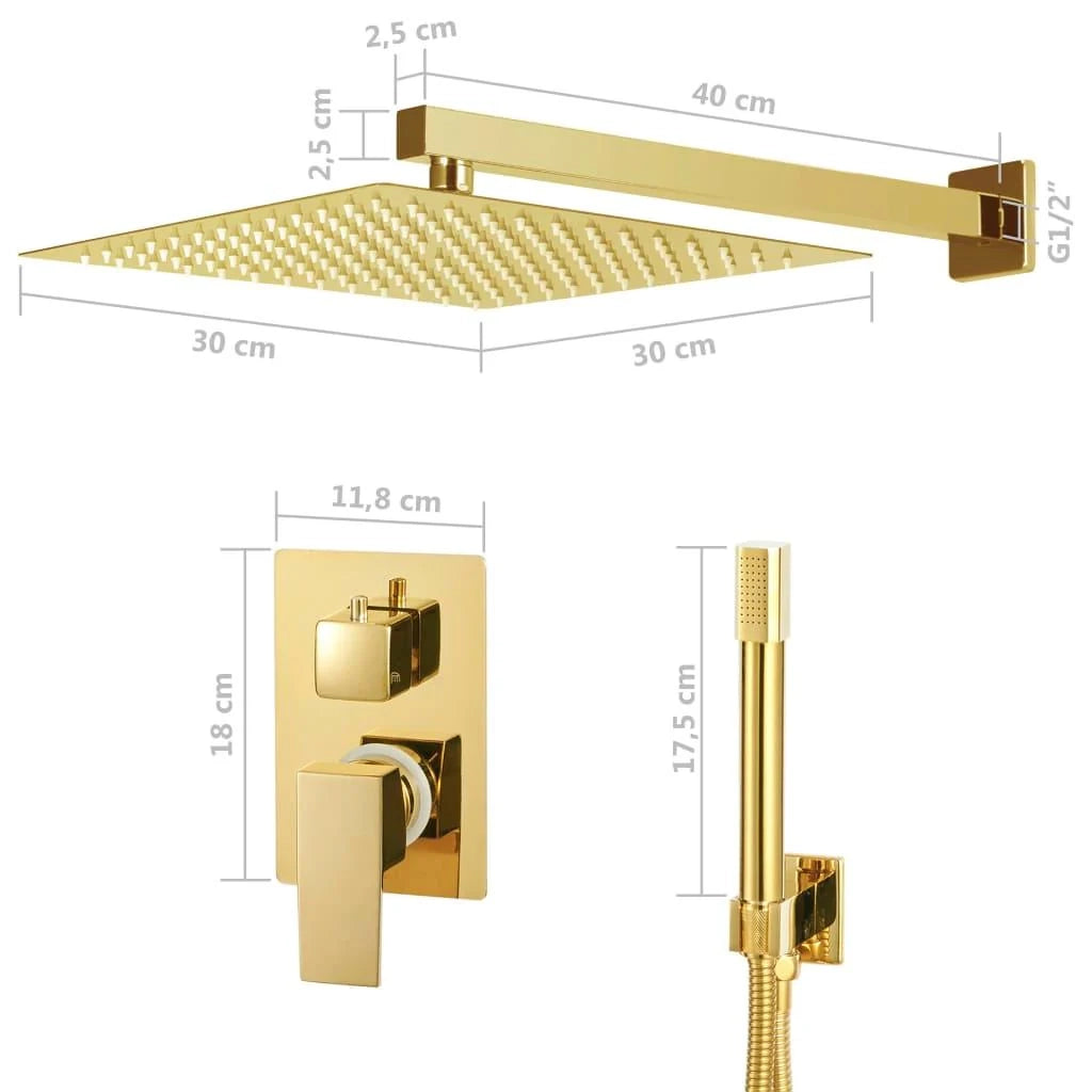 Set completo per sistema doccia con soffione doccia in acciaio inox dorato 02_0003106