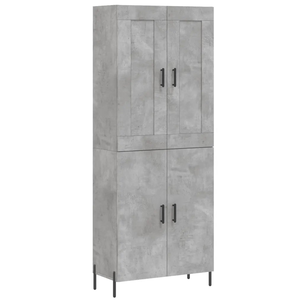 Credenza Grigio Cemento 69,5x34x180 cm in Legno Multistrato 3199565