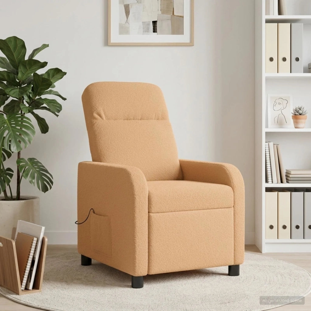 Divano Sedia-Poltrona Massaggiante Beige Boucl¨¦