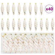 Palla a spirale di Natale 40 pz Champagne Plastica CFW1894187