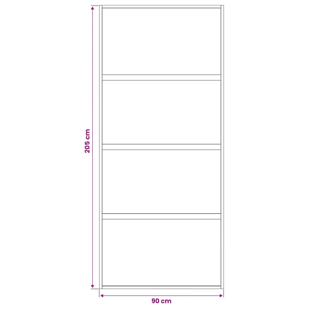 Porta scorrevole 90 x 205 cm Vetro Temperato e Alluminio 42054106