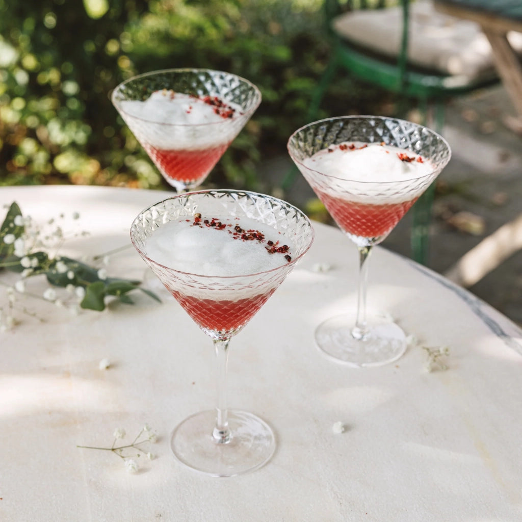 Martini - Set 4pz Calice 23 cl Bicchiere da Cocktail e Vini Aromatici, Vetro, Design Elegante - Zafferano Made in Italy