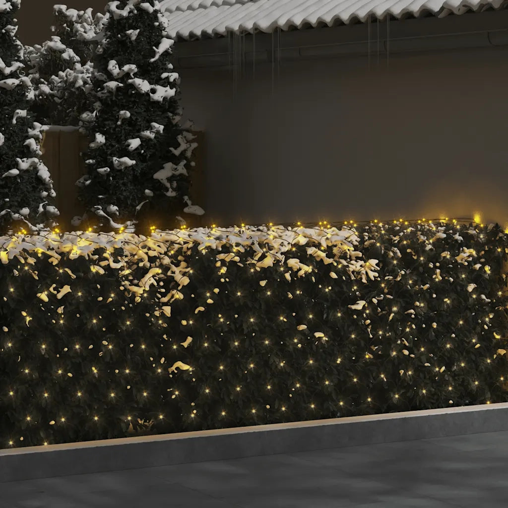 Luci di Natale Rete Bianco Caldo 4x4m 544 LED Interni Esterni CFW1910577