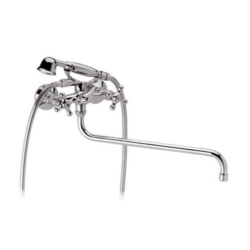 Rubinetto vasca esterno con doccia duplex e canna lunga girevole - serie liberty