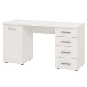 Flaminio, Scrivania 2 Ripiani, 135x50x75.5h cm Bianco