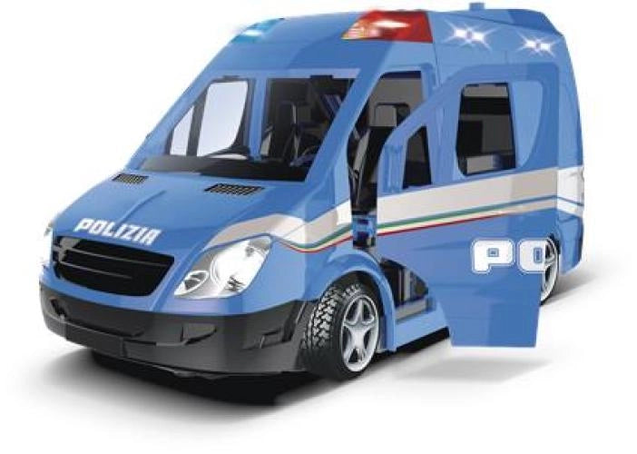 Unita mobile polizia, veicolo con movimento a frizione, con luci e suoni