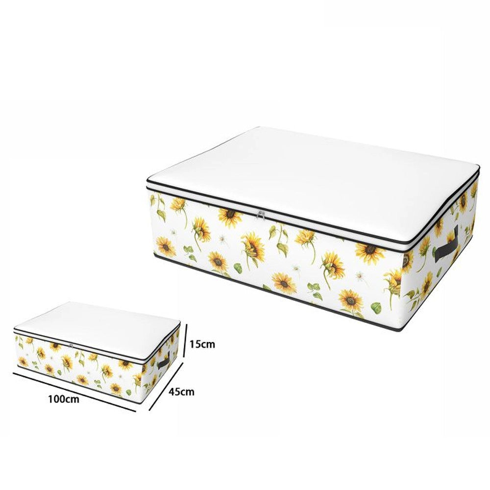 Trade Shop - Box Scatola Salvaspazio Armadio Contenitore Porta Oggetti Organizer 100x45x15 Cm -