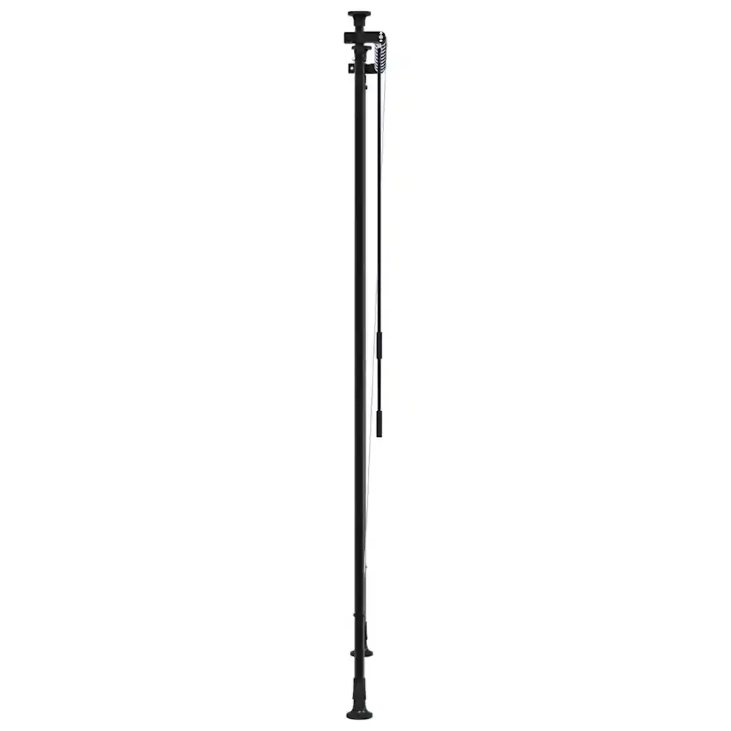 Tenda a Rullo Esterno Blu e Bianca 100x270cm Tessuto e Acciaio 368764