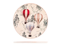 Sottopentola tonda in ceramica decorato Mongolfiera