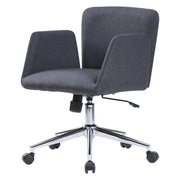 Sedia da ufficio Assoro, Poltrona con braccioli, Seduta ergonomica da ufficio, 54x55h65/84 cm, Grigio
