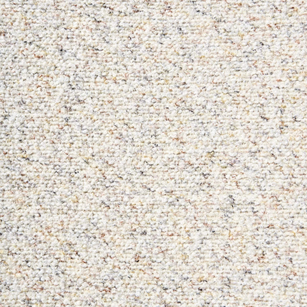 Set di 2 sedie da pranzo Rivestimento in tessuto boucle beige chiaro Seduta imbottita Gambe in metallo lucido