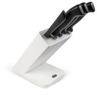 Ceppo Obliquo in Legno 4 Coltelli Bianco Sanelli Skin Bianco