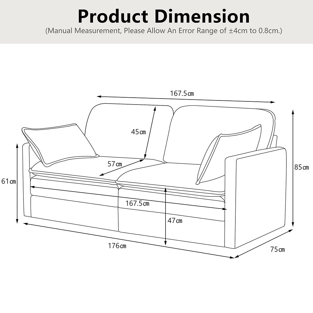 Divano 2 posti - Xylo - moderno minimalista per soggiorno/camera da letto