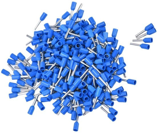 Terminals di crimp per cavi isolati - 1000 pezzi - Adatti per progetti elettrici - 20 AWG/0,75 mm² - Connessioni estremità di cavo
