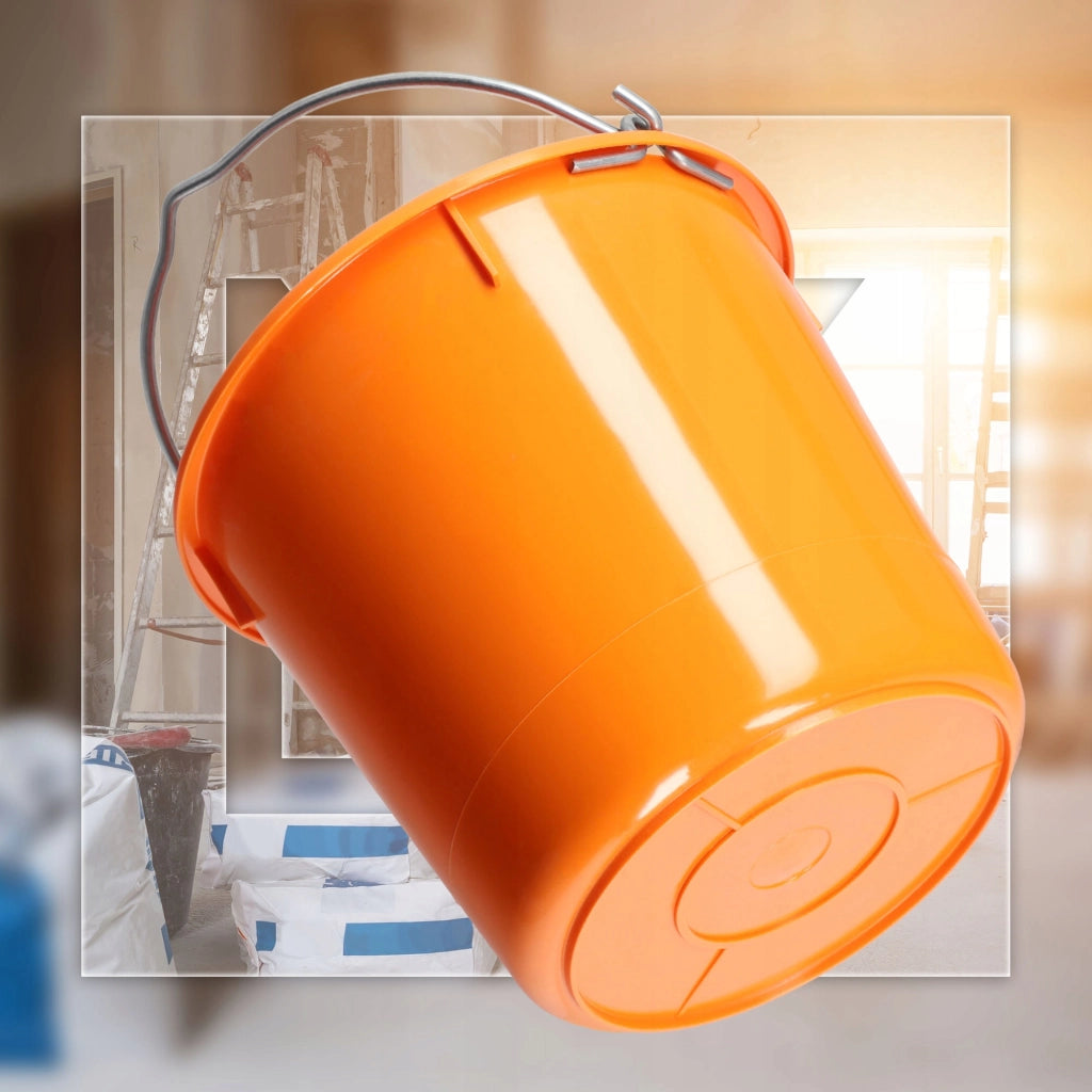 Secchio da costruzione KADAX 12L, plastica resistente, per malta, ideale per uso domestico e giardinaggio (2 pezzi).