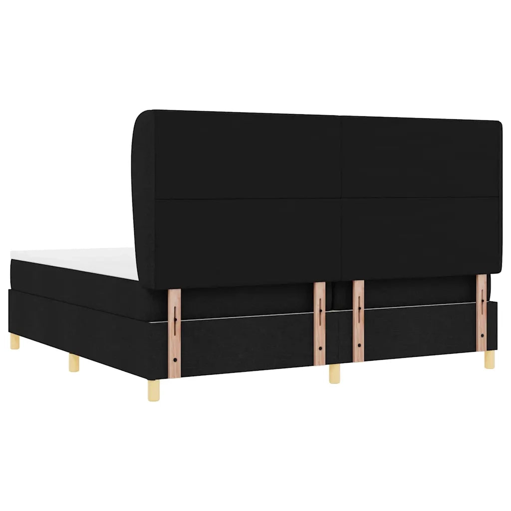 Letto a molle con materasso Nero 200 x 200 cm Tessuto 3340776