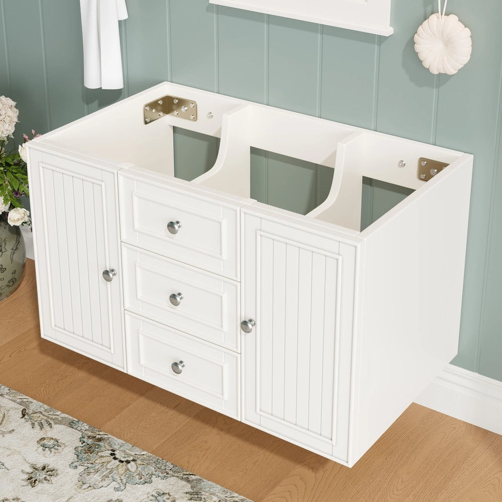 Mobile Sottolavabo Bagno con 3 Cassetti Sospeso ¨C Xylo ¨C Bianco 78.5x46x46.8cm