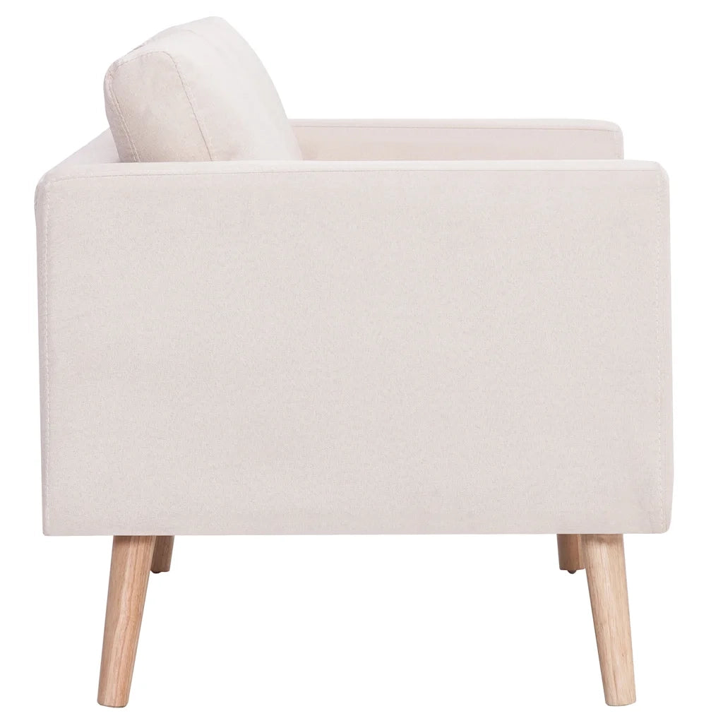 Divano a 3 Posti-Sofa 3 Posti in Tessuto Crema