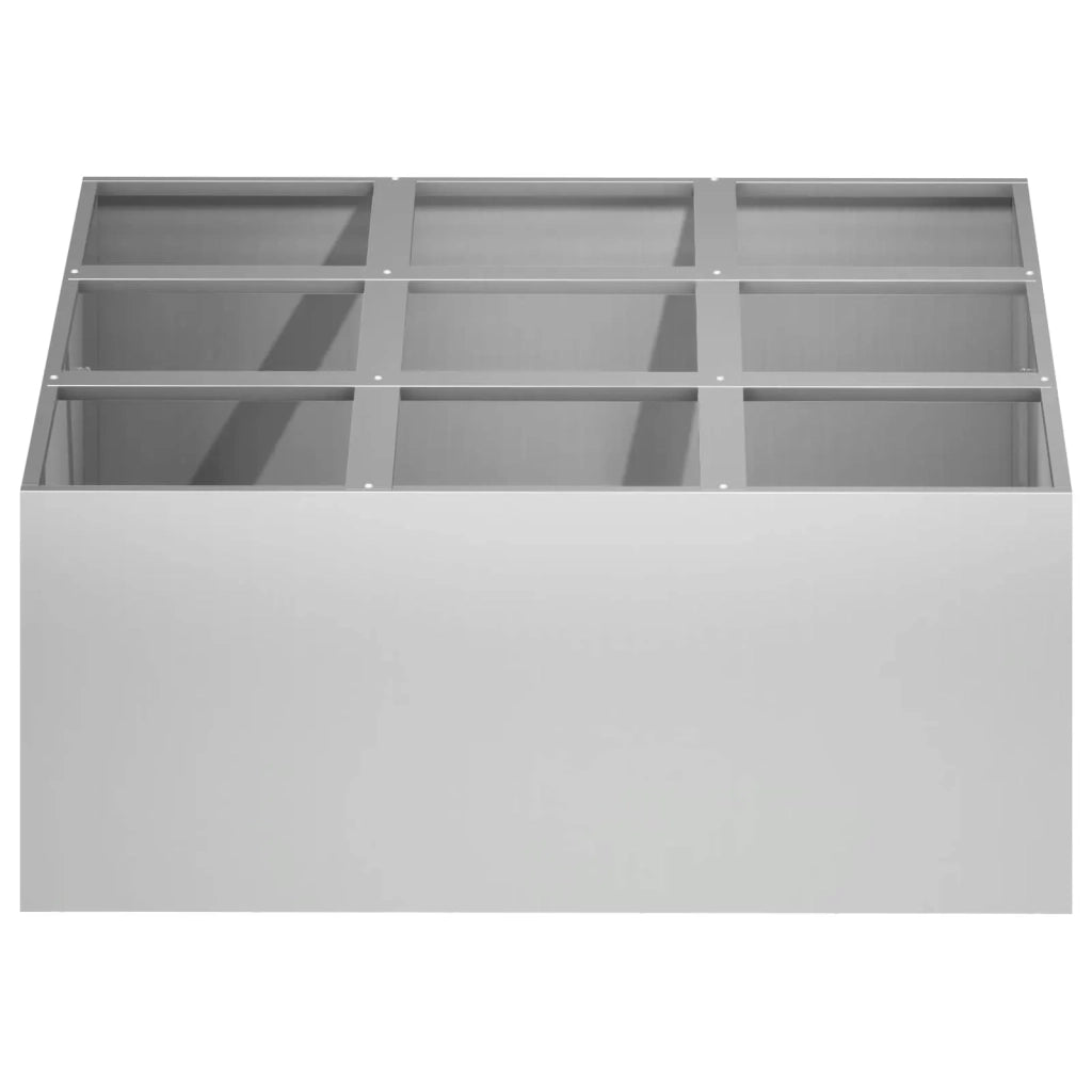 Vaso da giardino Argento 100 x 100 x 20 cm Acciaio zincato 8005741