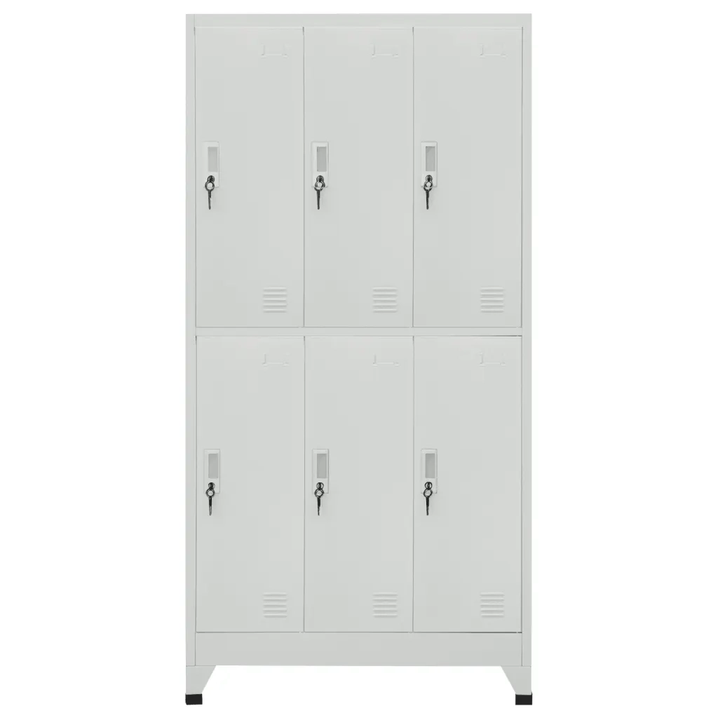 Armadietto a Chiave con 6 Scomparti in Acciaio 90x45x180 cm  cod mxl 53406