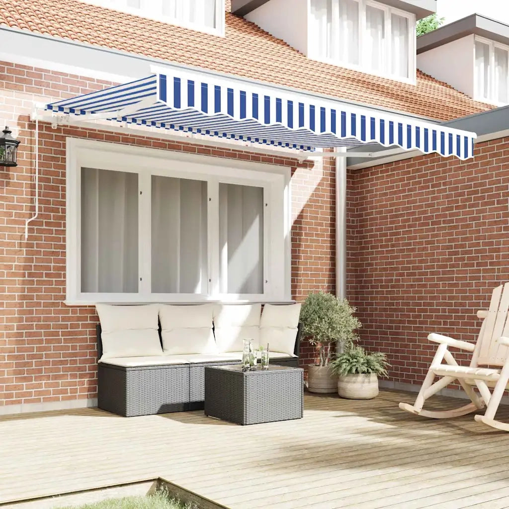 Tenda Retrattile Blu 250 x 200 cm Tessuto 3329351
