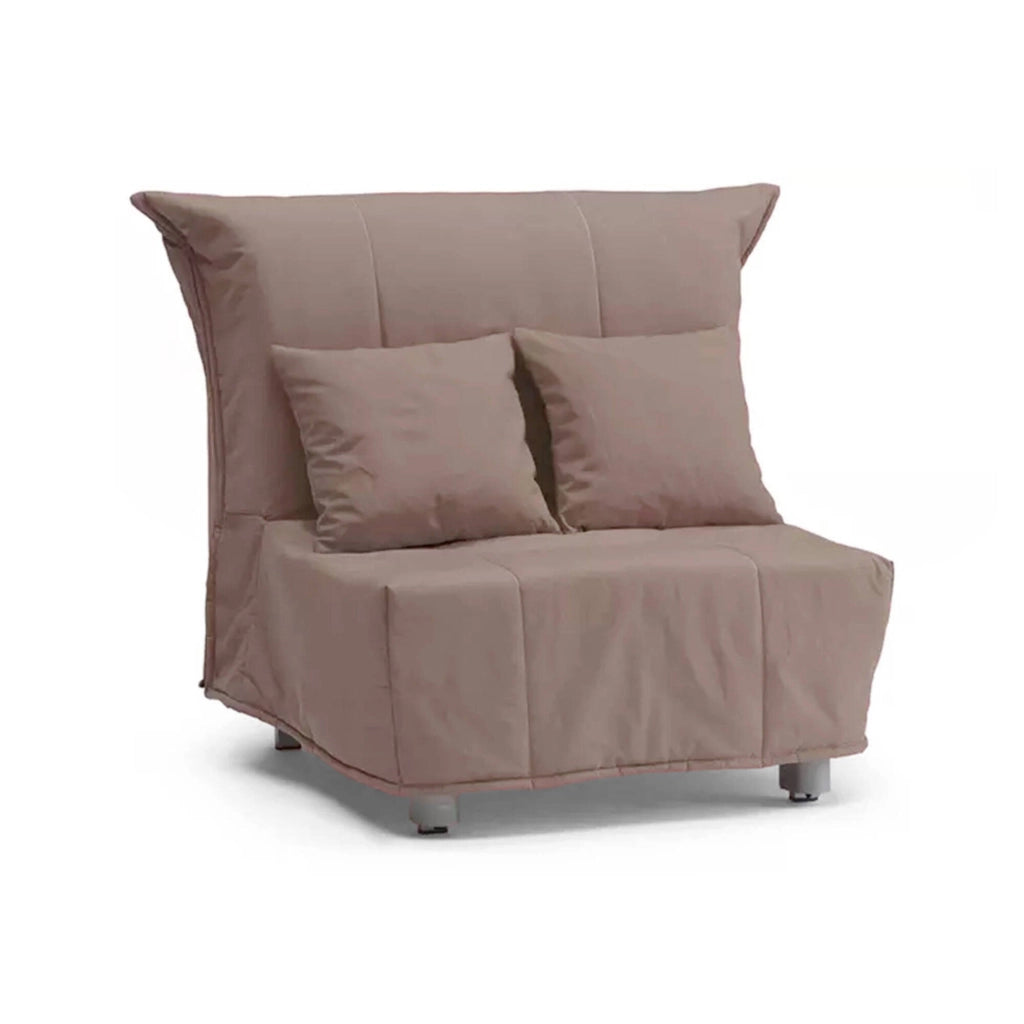 Poltroncina Andreou, Poltrona Sfoderabile Made in Italy, 85x90x85h cm Grigio Tortora