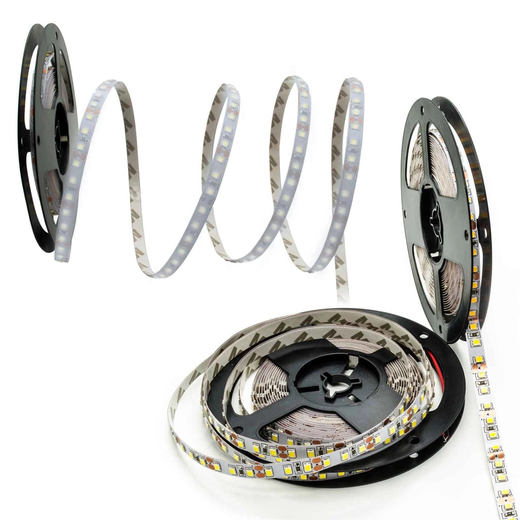 Striscia STRIP Led Flex 5 metri 12V 600 LED SMD 2835 90W Dimmerabile camper camion auto casa 11000 Lumen luce bianco freddo 6400K