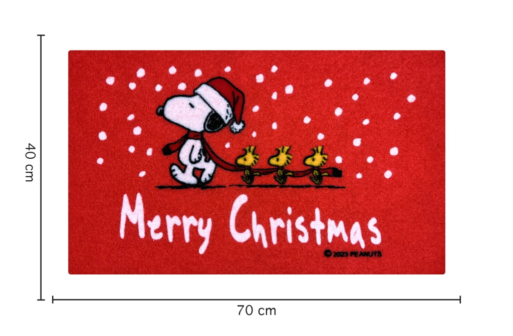 Zerbino Ingresso Natalizio Rettangolare 40 x 60 Cm Tappeto Ingresso Asciugapassi Tappetino Antiscivolo Interno Estero Idea Regalo Natale  - Dis1 Natale