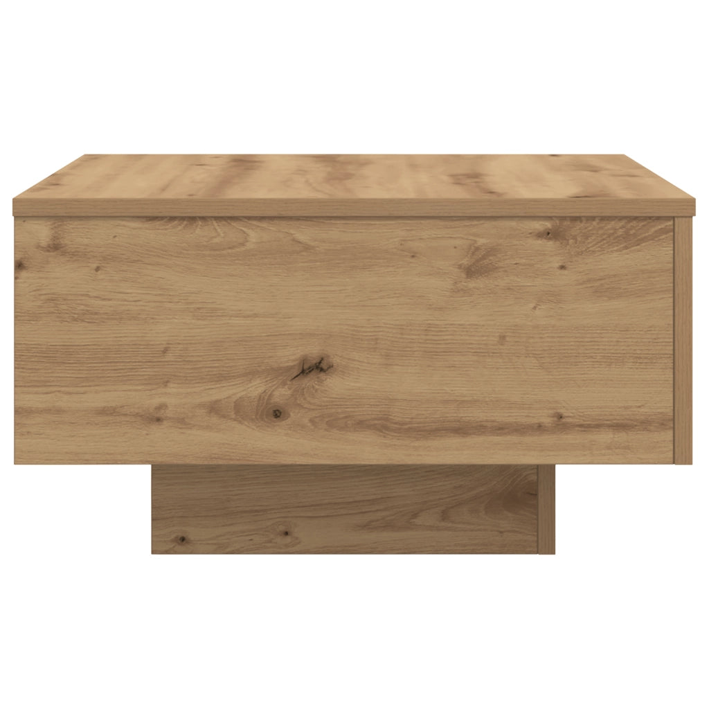 Tavolino da caffÃ¨  con luci LED Rovere Artigianale 55x55x31 cm