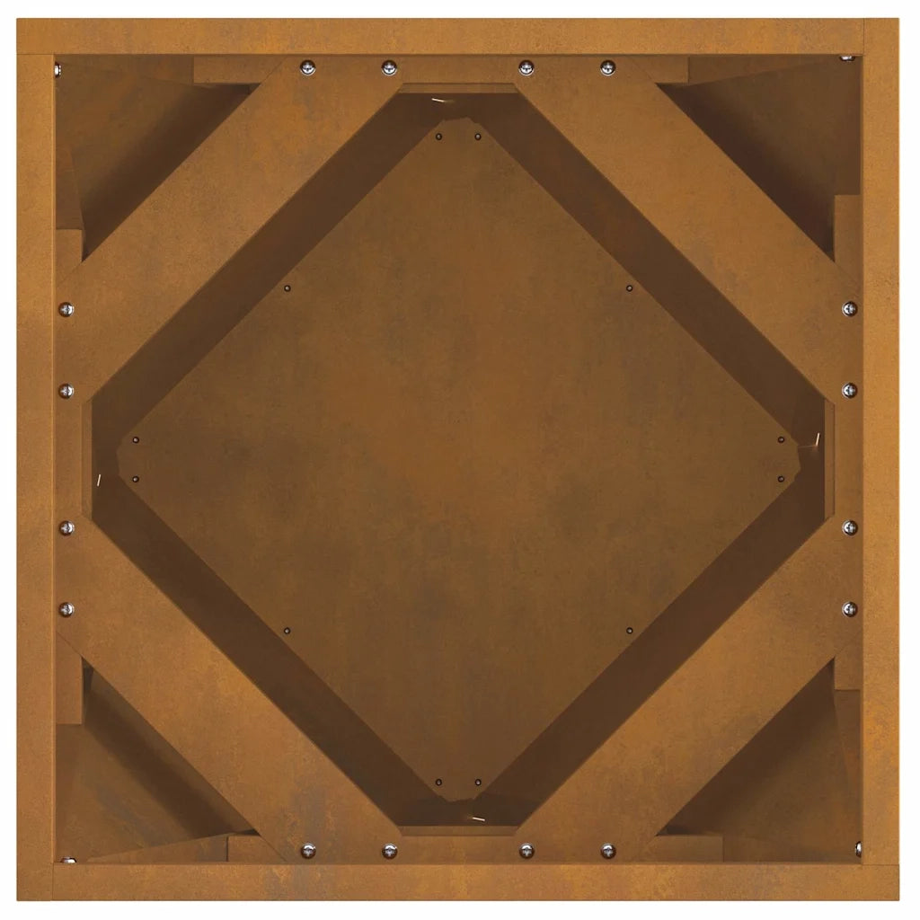 Fioriera 2 pz-Set di 2 Vaso-Contenitore per Piante Ruggine 40 x 40 x 40 cm