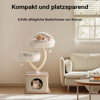 Fudajo Albero tiragraffi con design a rami 95 cm con casetta nicchia e sisal