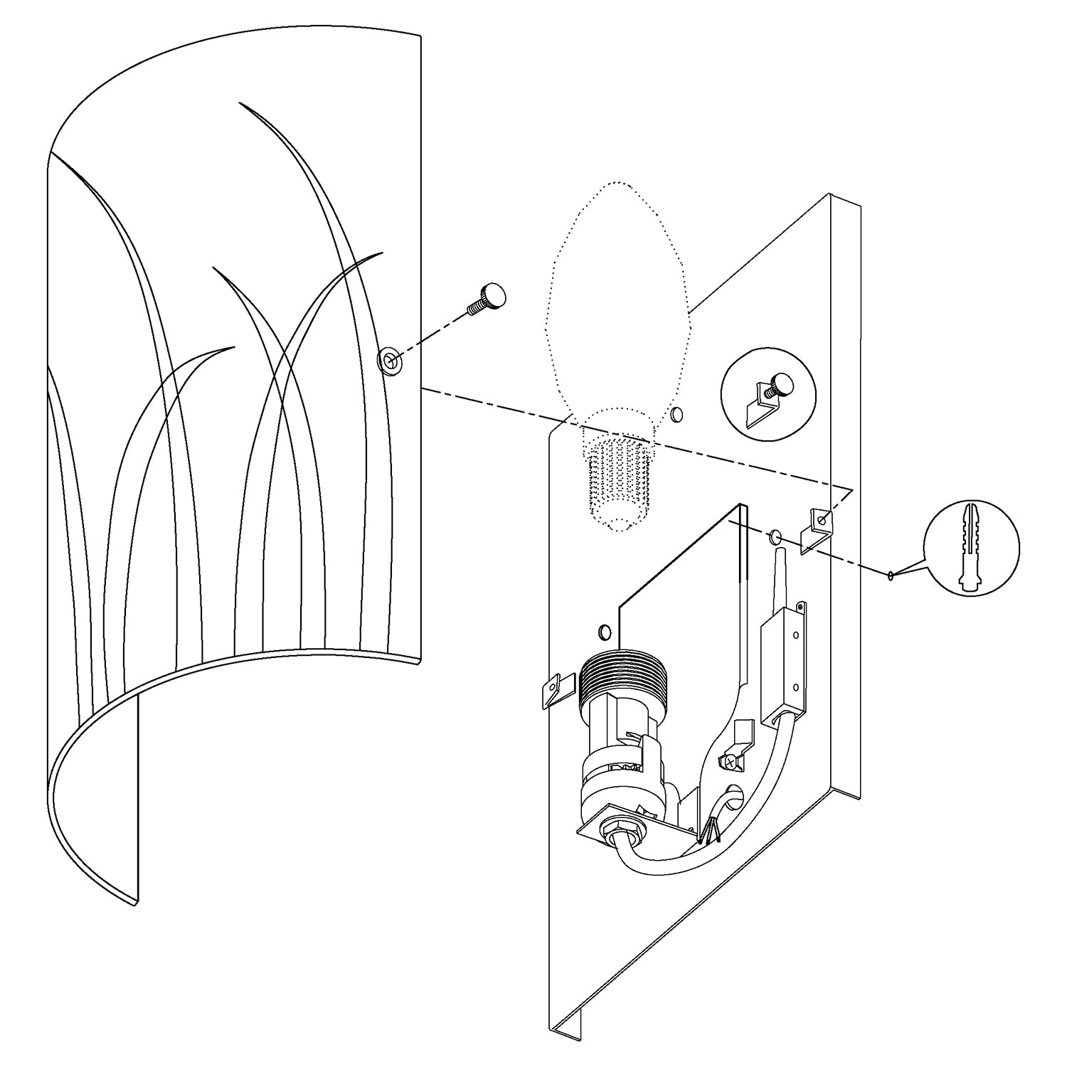 Applique Contemporanea Rivato Acciaio Bianco 1 Luce E14